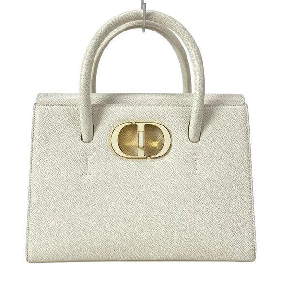 DIOR/ChristianDior SAINT HONORE Small/30 Montaigne White - - Picture 1 of 16